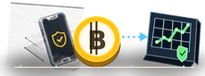 Защищённый телефон, криптовалюта и торговый график